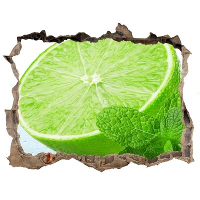 Hole wall sticker Fresh lime with mint
