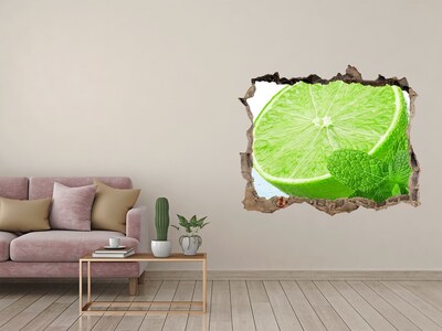 Hole wall sticker Fresh lime with mint