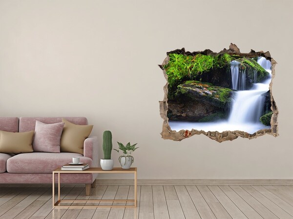 3D wall hole Waterfall in the forest