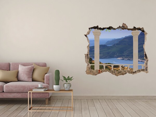 3D wall hole View of the picturesque bay