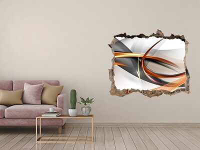 Hole in the wall sticker Abstract color leak