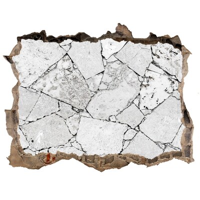 Hole in the wall sticker A damaged wall with cracks