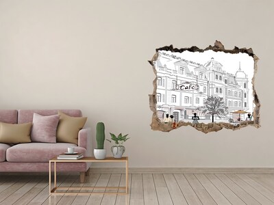 Hole in the wall sticker European-style cafe