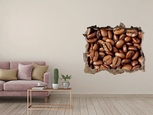 Hole in the wall sticker Coffee beans