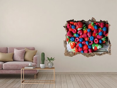 Hole in the wall decal Fruit heart