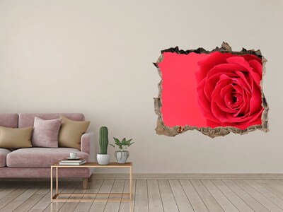 Hole wall sticker Red rose