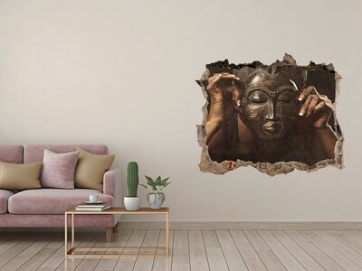 Hole in the wall decal African mask