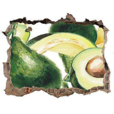 Hole wall sticker An avocado