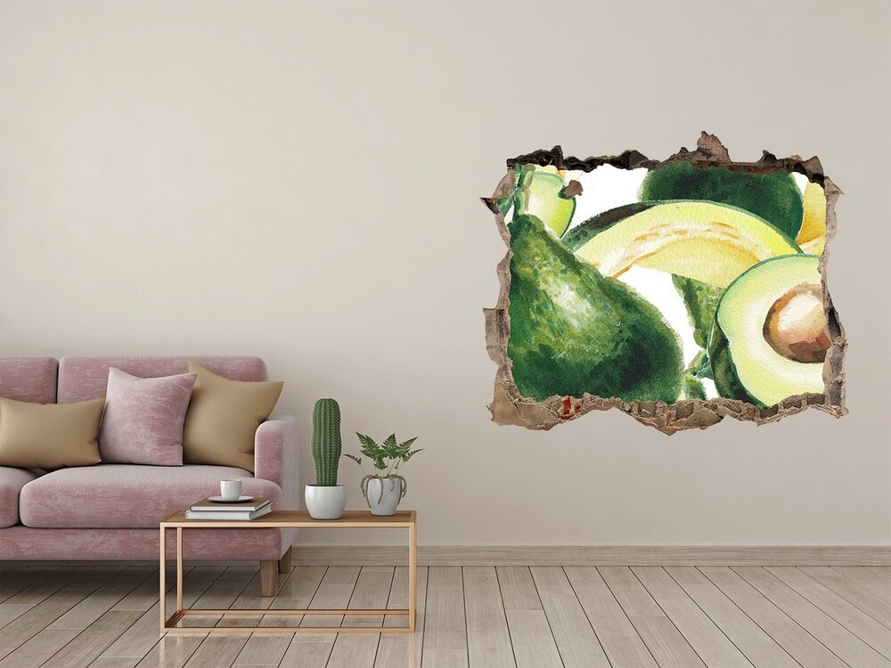 Hole wall sticker An avocado