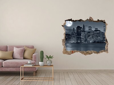 Hole wall sticker View of New York