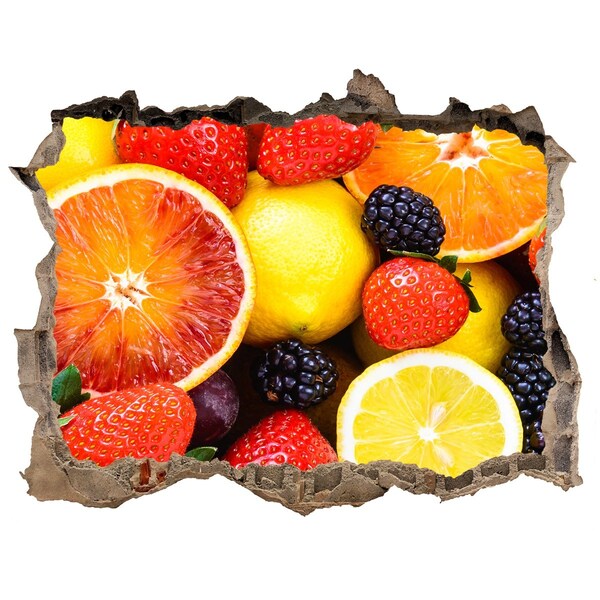 3D wall hole Colorful fruit