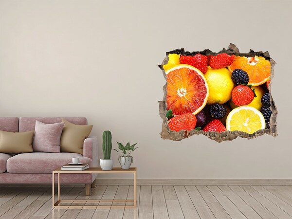 3D wall hole Colorful fruit