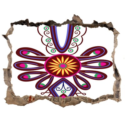 3D wall hole Colorful ethnic pattern