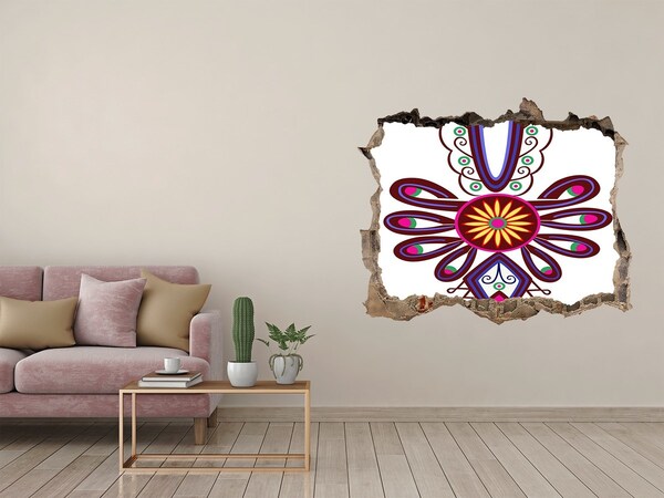 3D wall hole Colorful ethnic pattern
