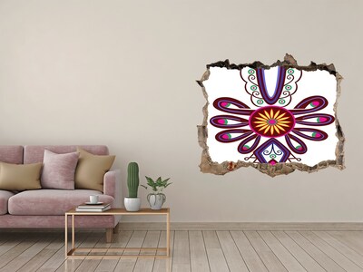 3D wall hole Colorful ethnic pattern