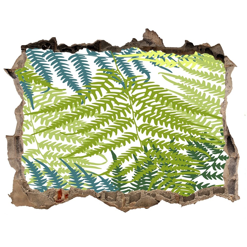 Hole in the wall sticker Fern pattern