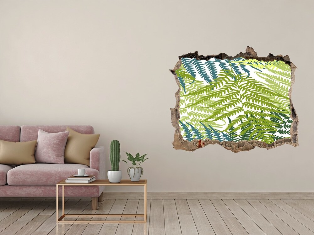 Hole in the wall sticker Fern pattern