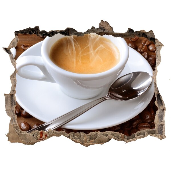 Hole wall sticker Industrial-style coffee