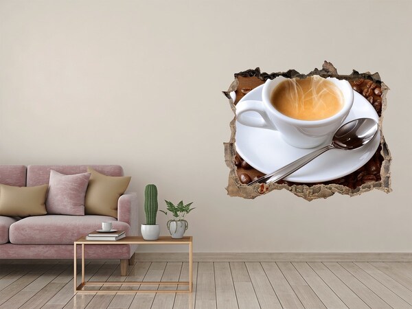 Hole wall sticker Industrial-style coffee