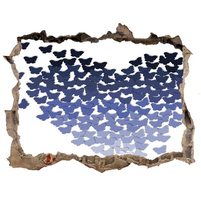 Hole in the wall decal Butterflies in the blue depths