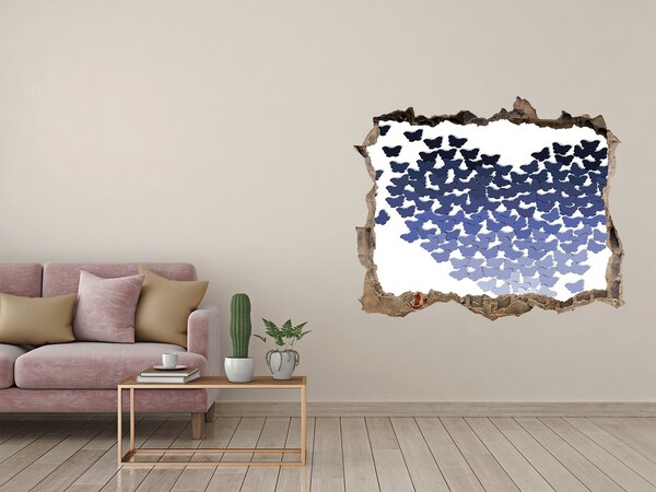 Hole in the wall decal Butterfly heart