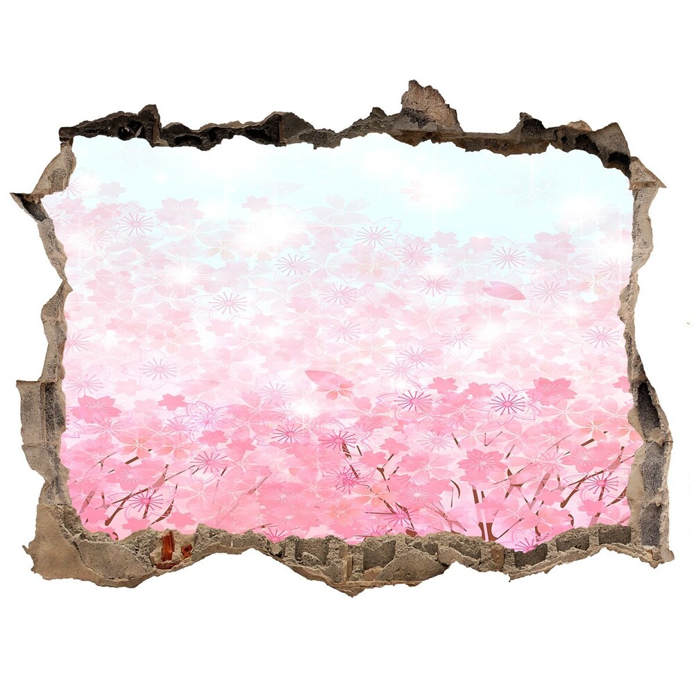 Hole in the wall sticker Cherry blossoms