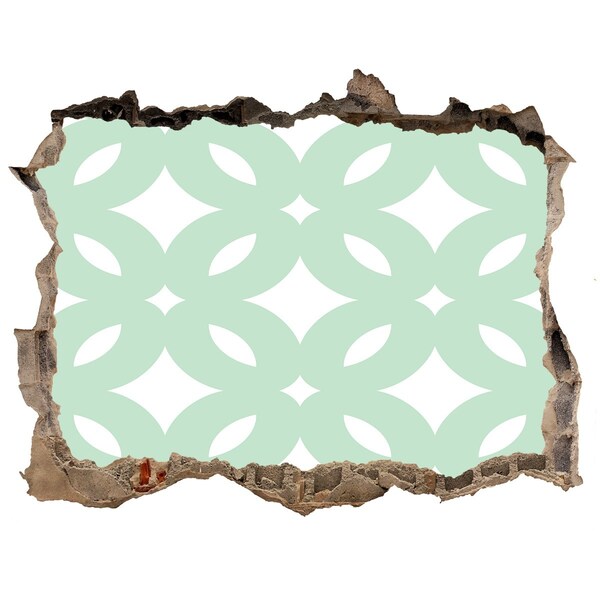 Hole in the wall decal Green mosaic on the wall