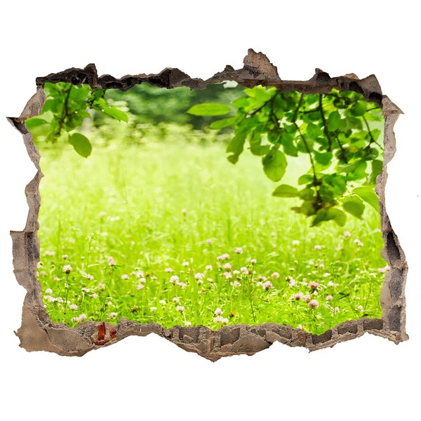 Hole in the wall sticker Green meadow