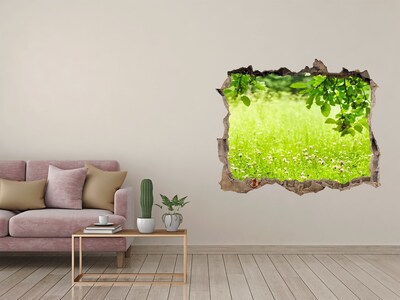 Hole in the wall sticker Green meadow