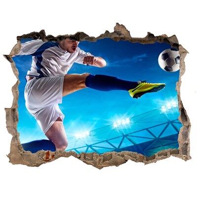 Hole in the wall decal Footballer