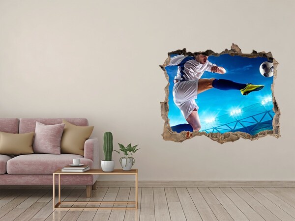 Hole in the wall decal Footballer