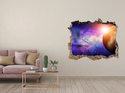 Hole in the wall sticker Space Adventure