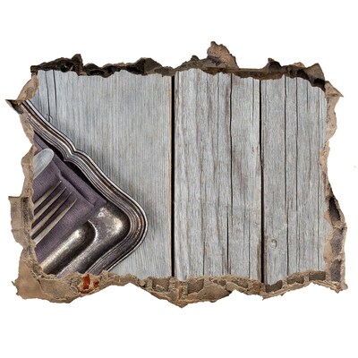 Hole wall sticker A charming dining room in a rustic style