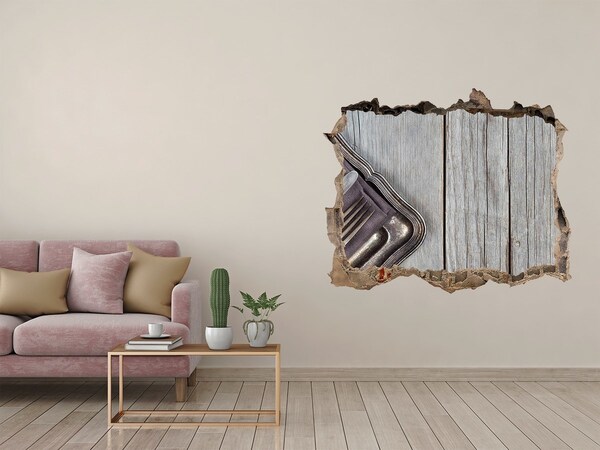 Hole wall sticker A charming dining room in a rustic style