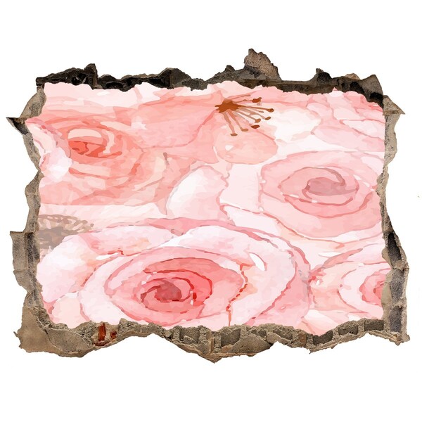 Hole in the wall decal A flower mural in a hole in the wall