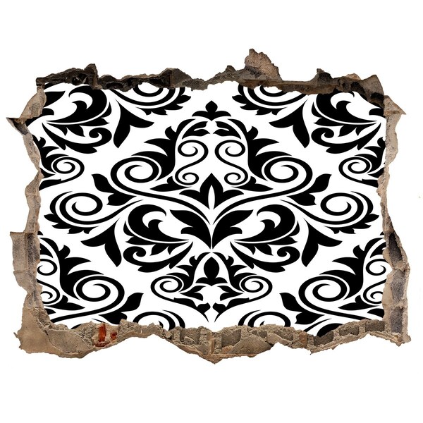 3D wall hole Baroque style pattern
