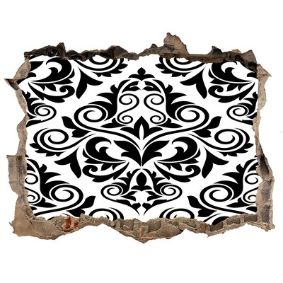 3D wall hole Baroque style pattern
