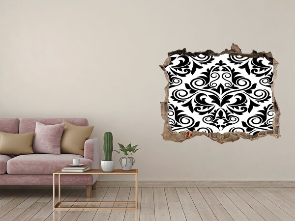 3D wall hole Baroque style pattern