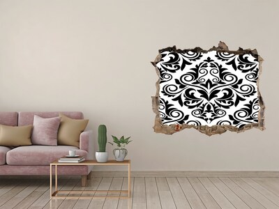 3D wall hole Baroque style pattern