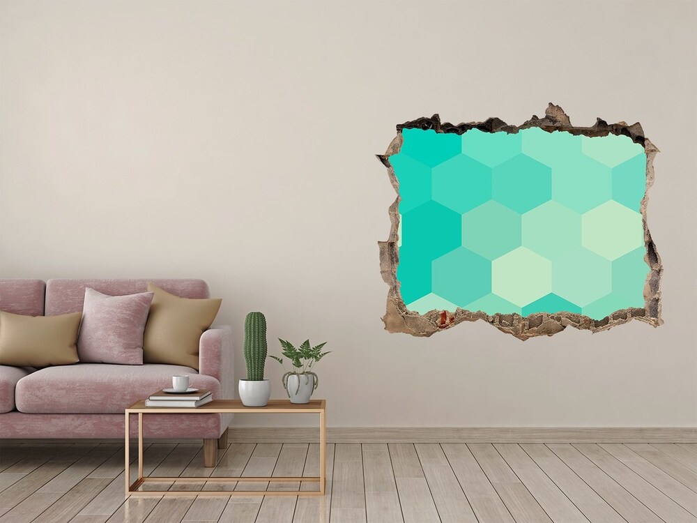 Hole wall sticker Geometric background