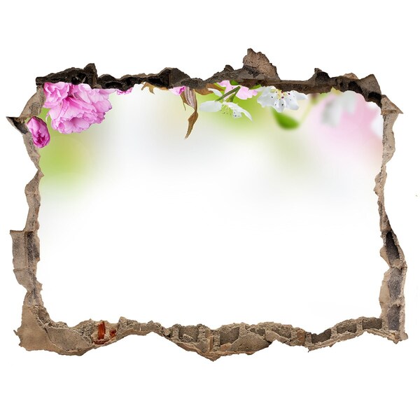 Hole wall sticker Spring flowers