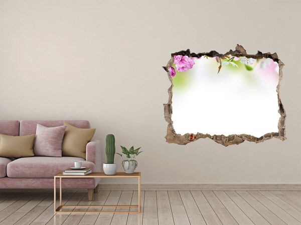 Hole wall sticker Spring flowers