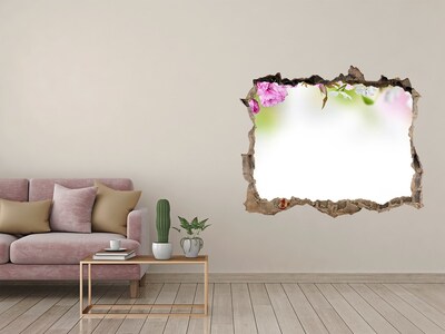 Hole wall sticker A flower paradise behind the walls