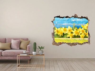 Hole wall sticker Daffodil