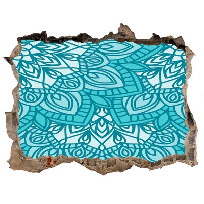 Hole wall sticker Turquoise pattern