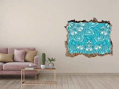 Hole wall sticker Turquoise pattern