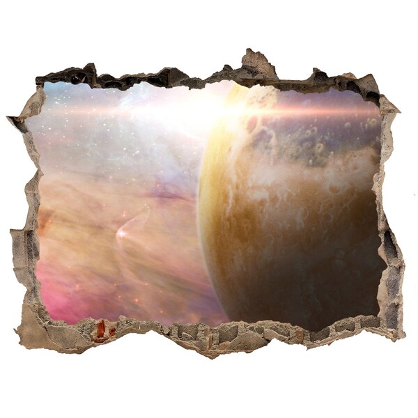 Hole wall sticker Space Adventure