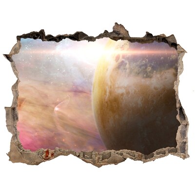 Hole wall sticker Space Adventure