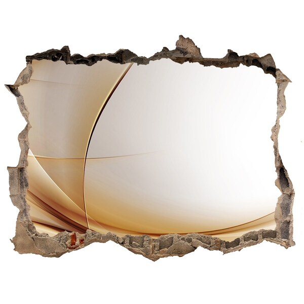 Hole wall sticker Abstract space behind the wall