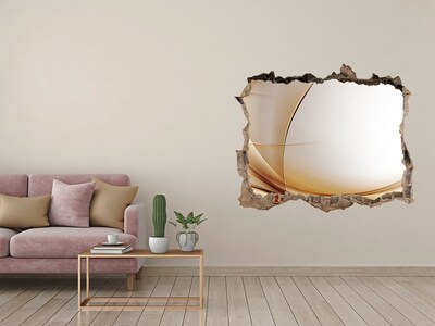 Hole wall sticker Abstract space behind the wall